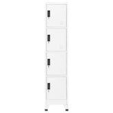 White Steel Locker Cabinet 15x17.7x70.9 Durable Storage